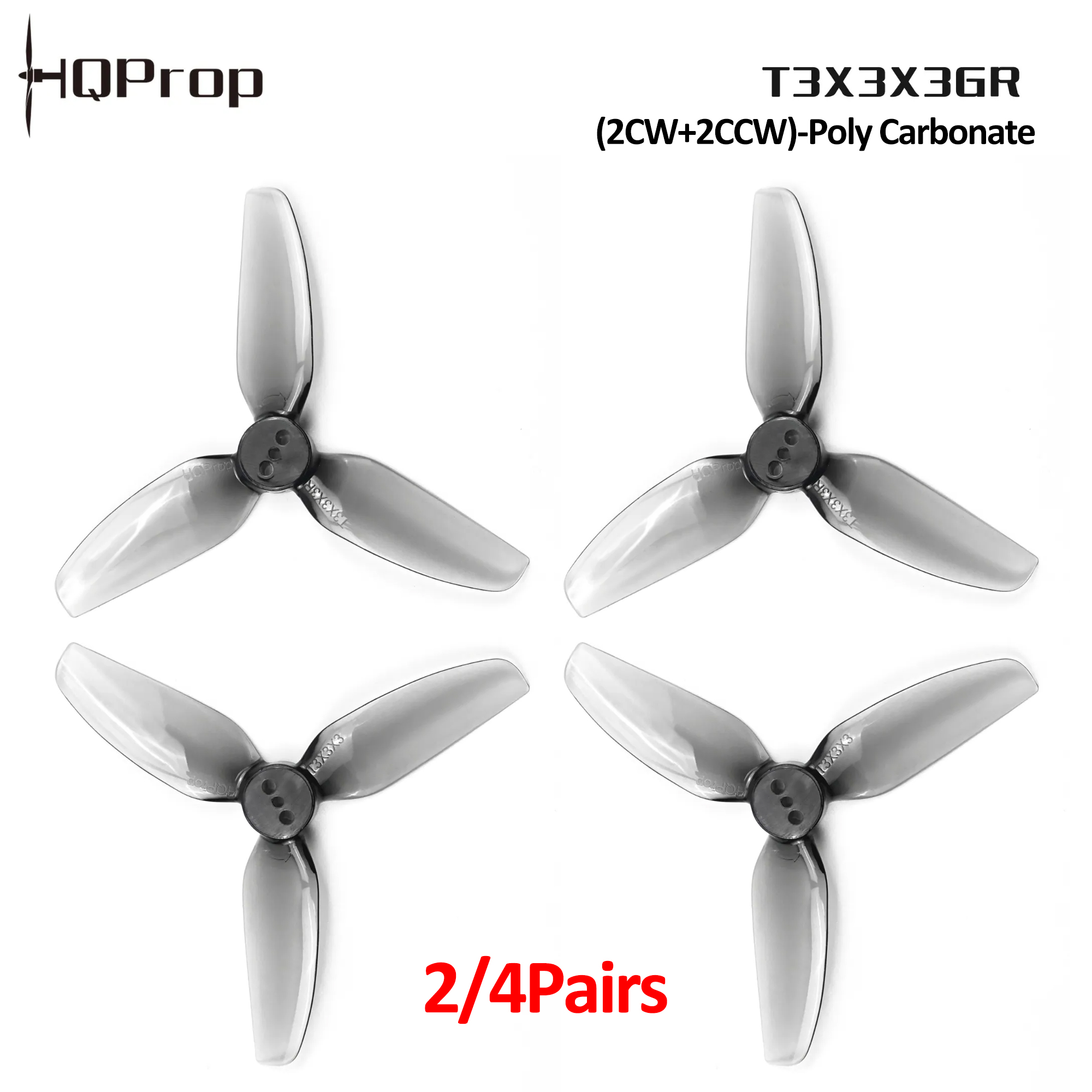 Fpv Drone Propeller - 2/4 Çift HQProp T3X3X3GR Pervane, 3